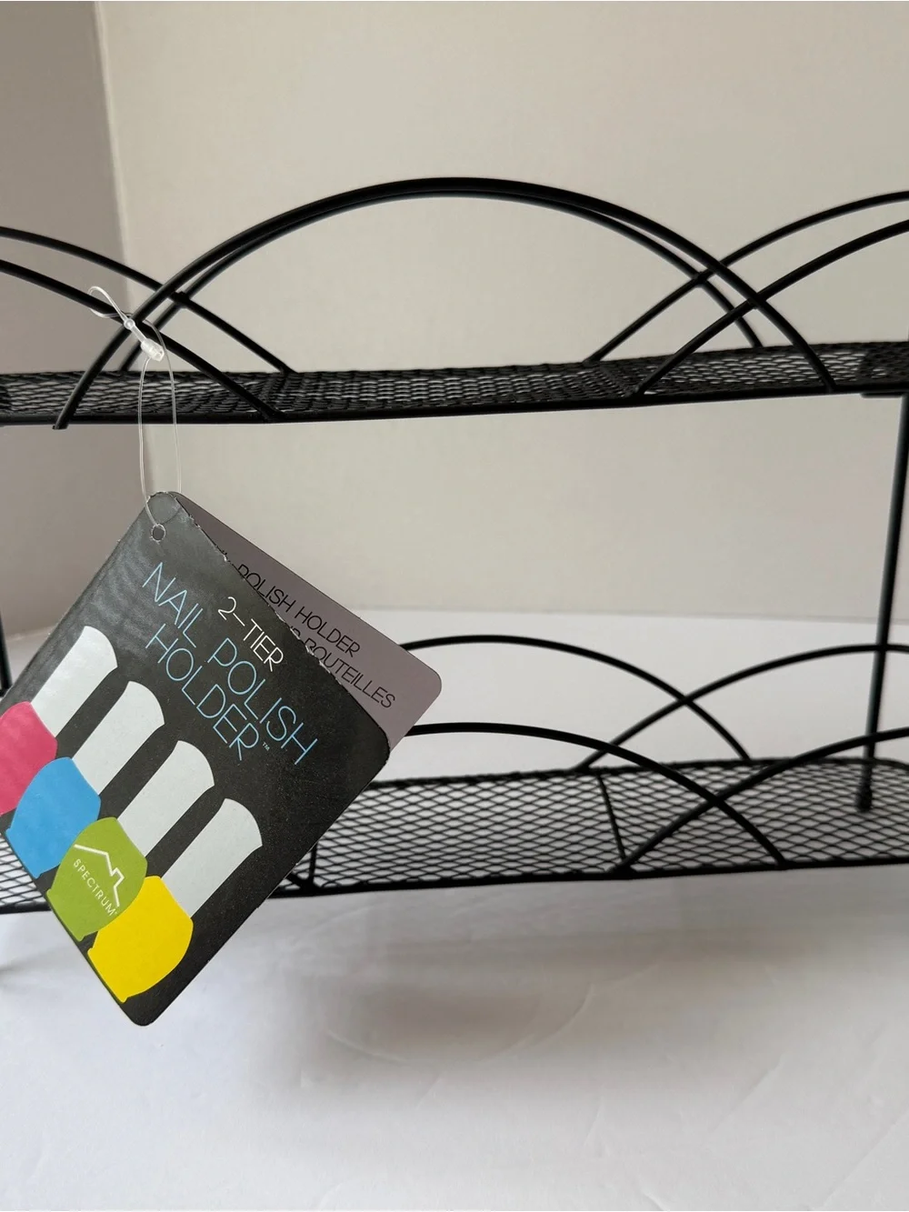 Black Metal Nail Polish Craft Rack Organizer